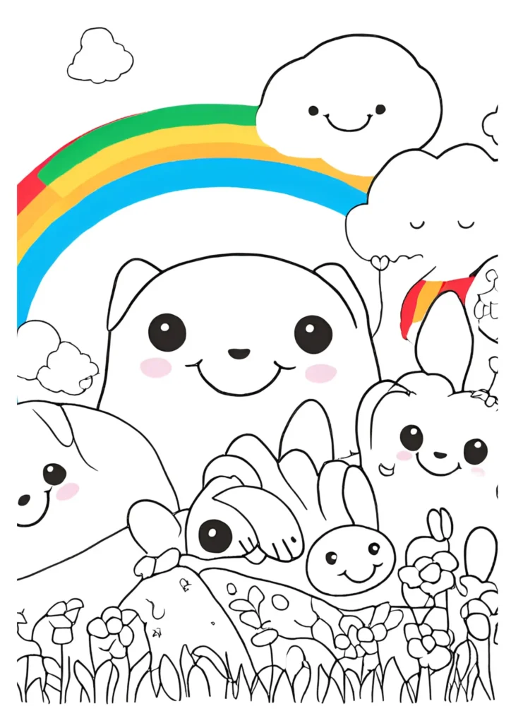 Rainbow Friends Coloring Page