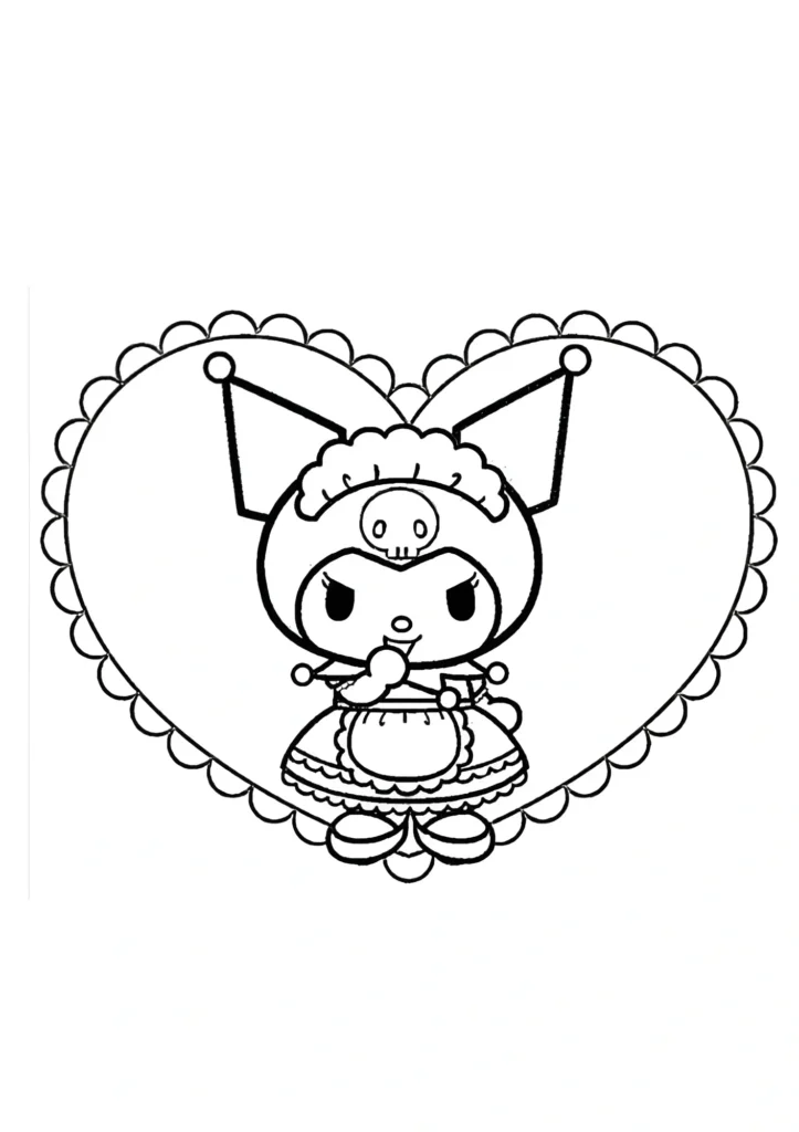 Kuromi Coloring Pages