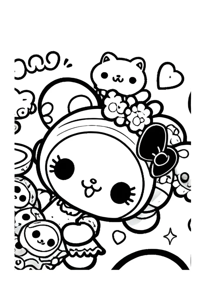 Kuromi Coloring Page