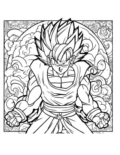 dragon ball z goku coloring pages