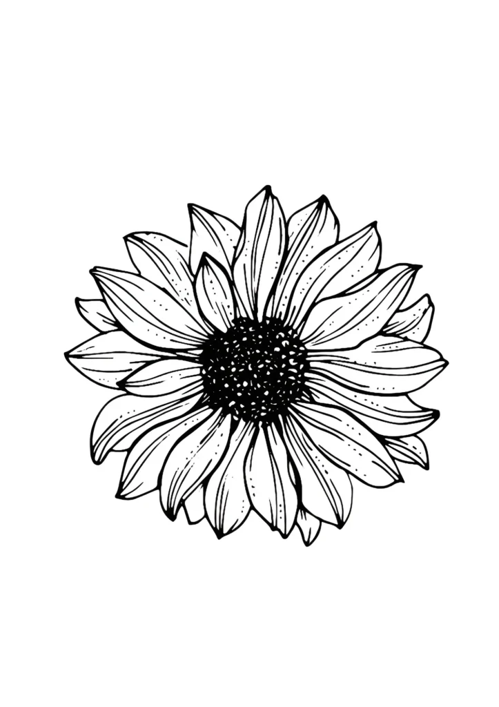  Sunflower Coloring Pages