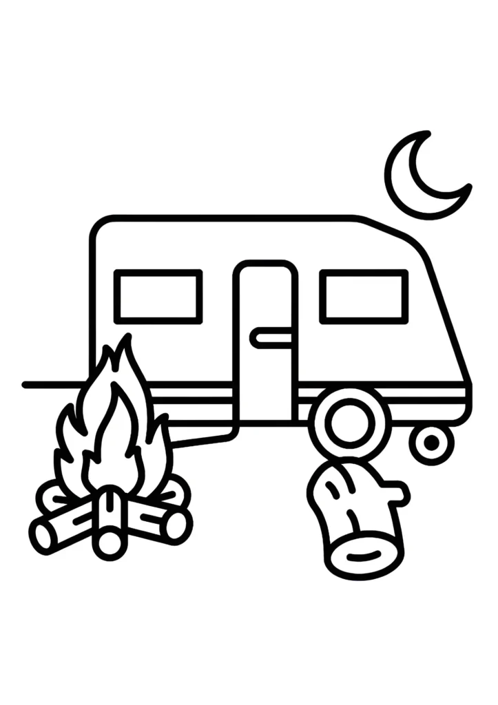 Camping Coloring Pages