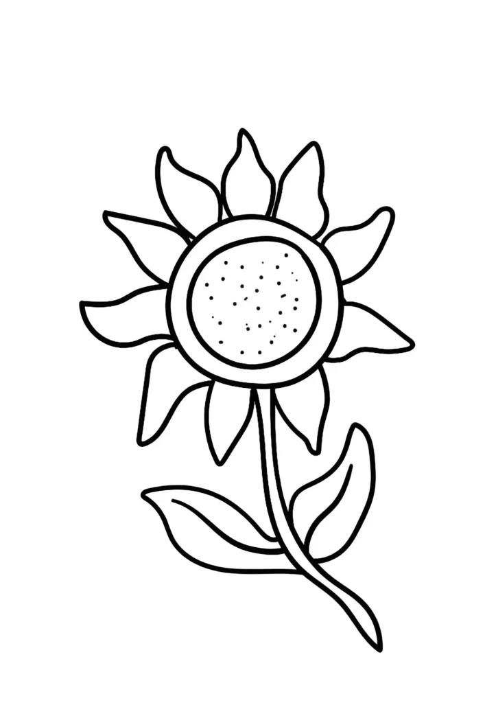  Sunflower Coloring Pages