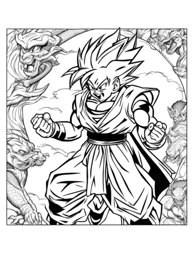  dragon ball z goku coloring pages