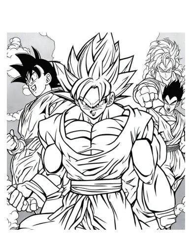  dragon ball z goku coloring pages