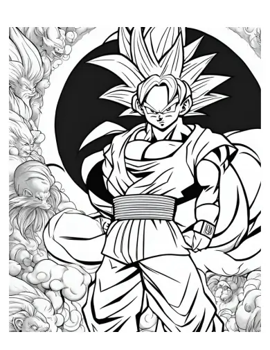  dragon ball z goku coloring pages