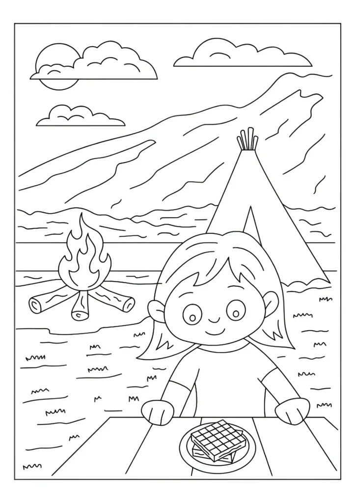 Camping Coloring Pages