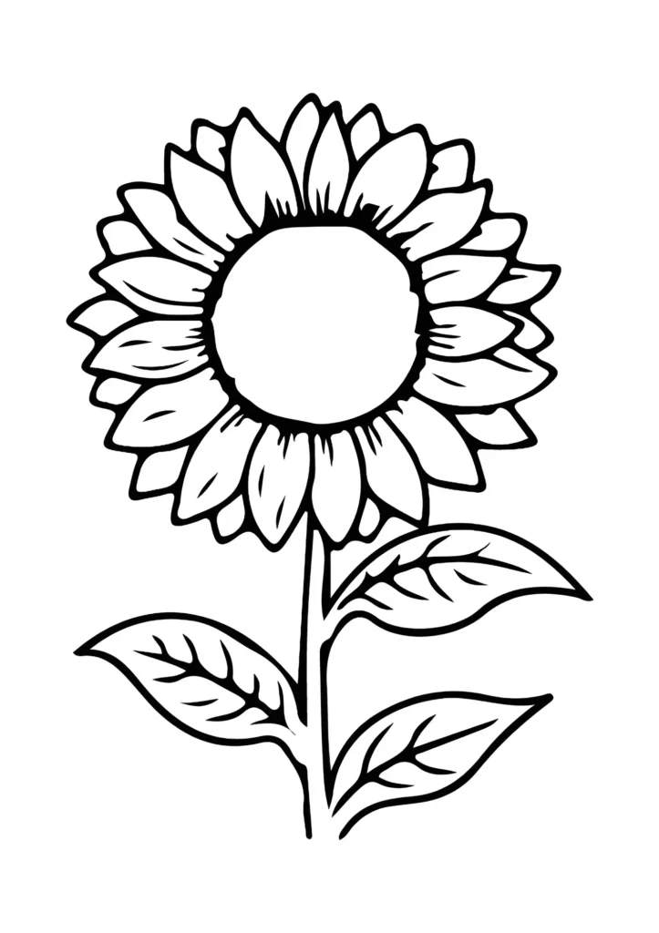  Sunflower Coloring Pages