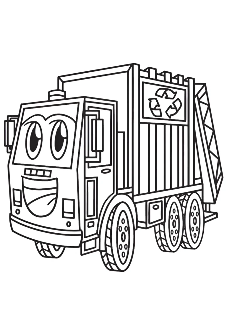 Garbage Truck Coloring Pages