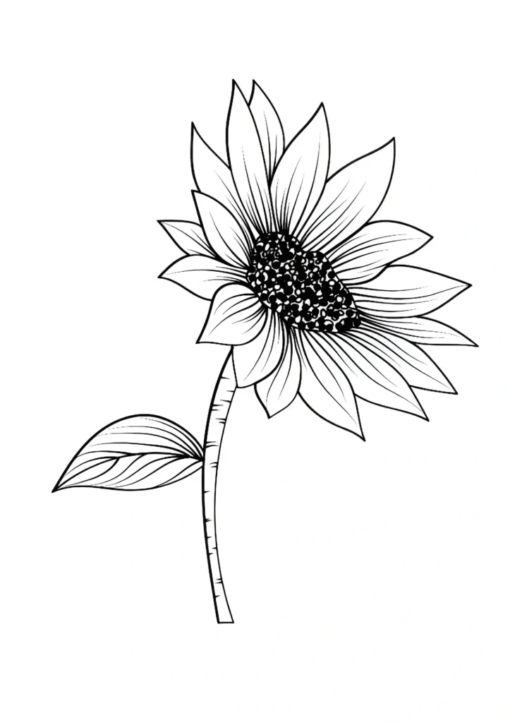  Sunflower Coloring Pages