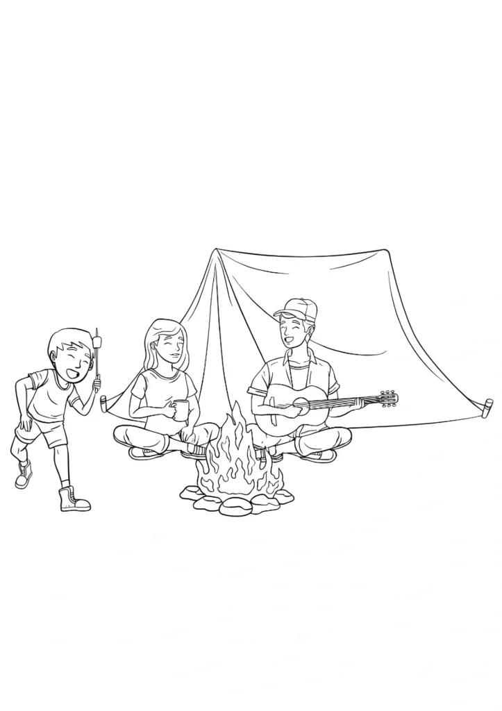 Camping Coloring Pages