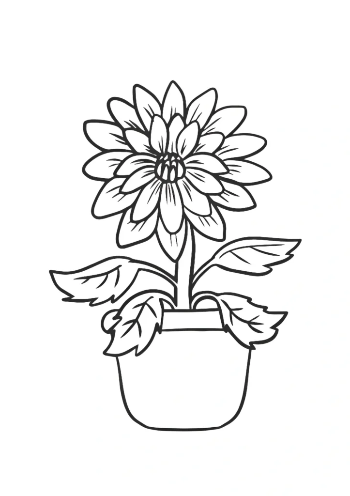  Sunflower Coloring Pages