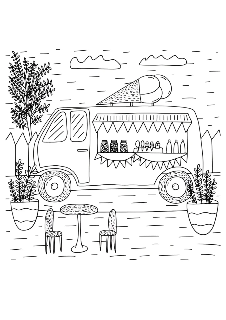 Garbage Truck Coloring Pages