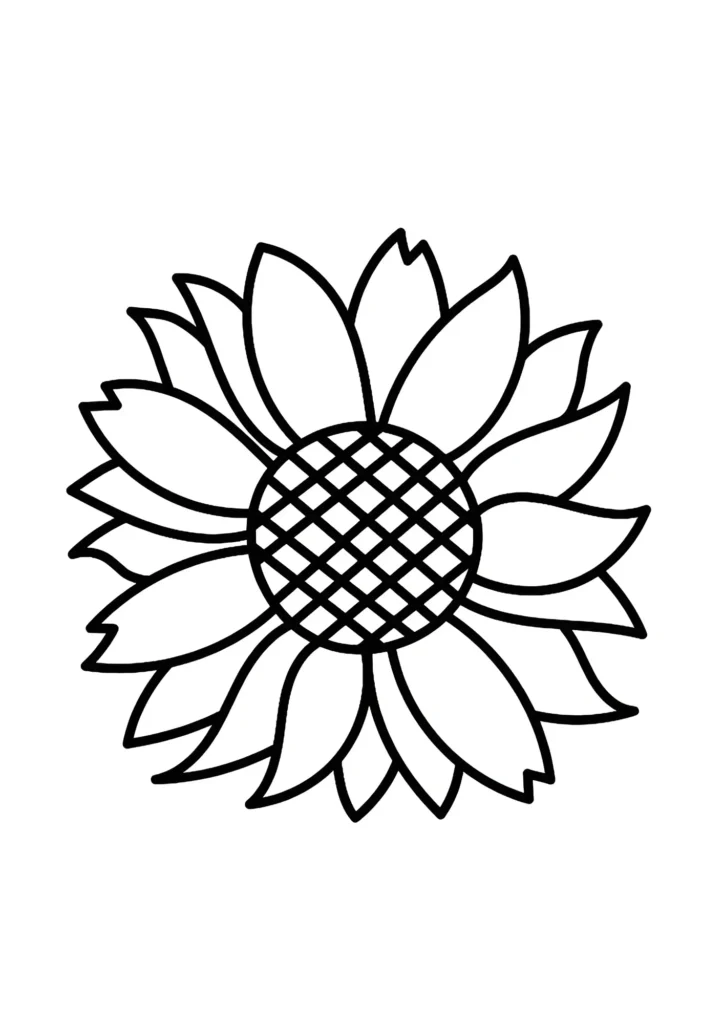  Sunflower Coloring Pages