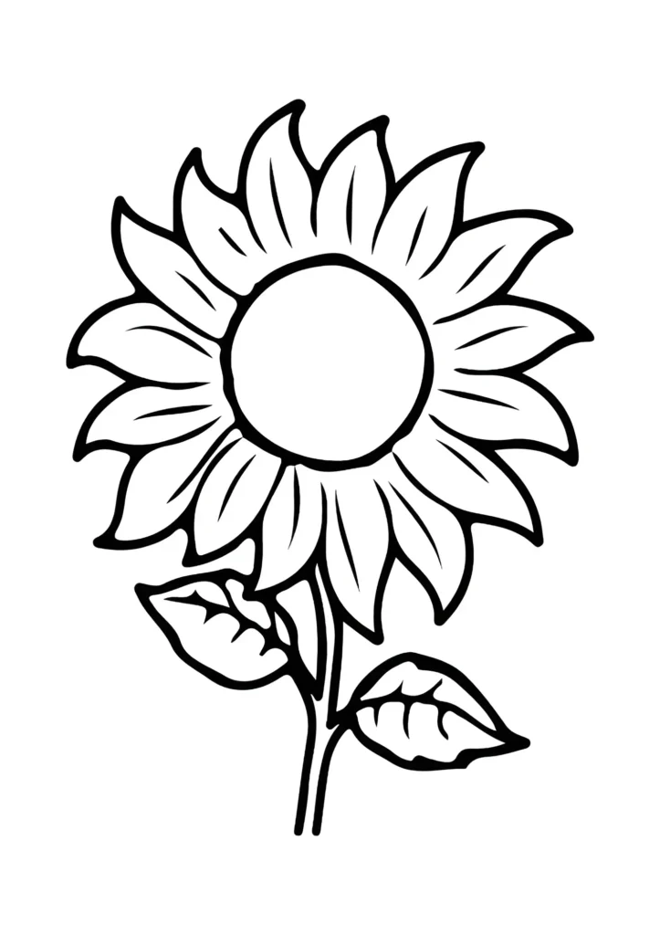  Sunflower Coloring Pages