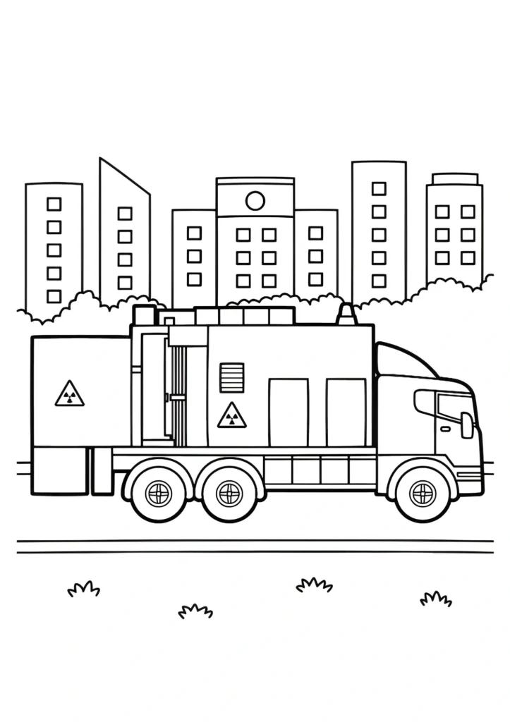 Garbage Truck Coloring Pages