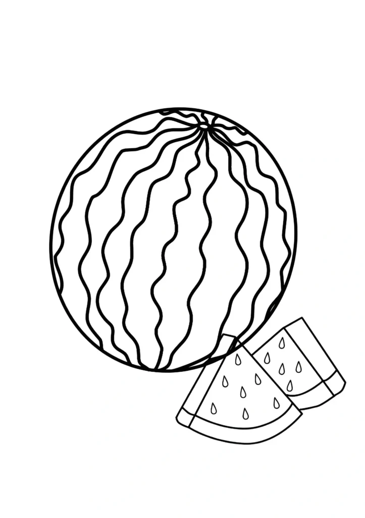 Watermelon Coloring Pages