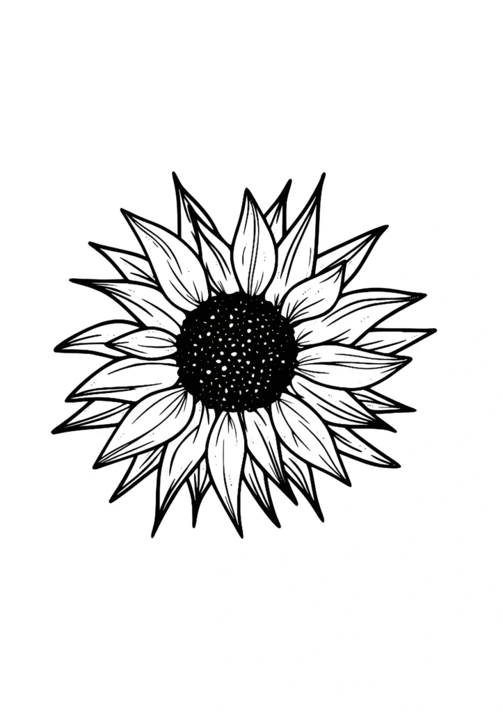  Sunflower Coloring Pages