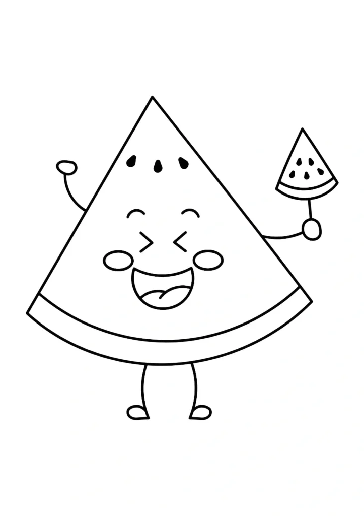  Watermelon Coloring Pages