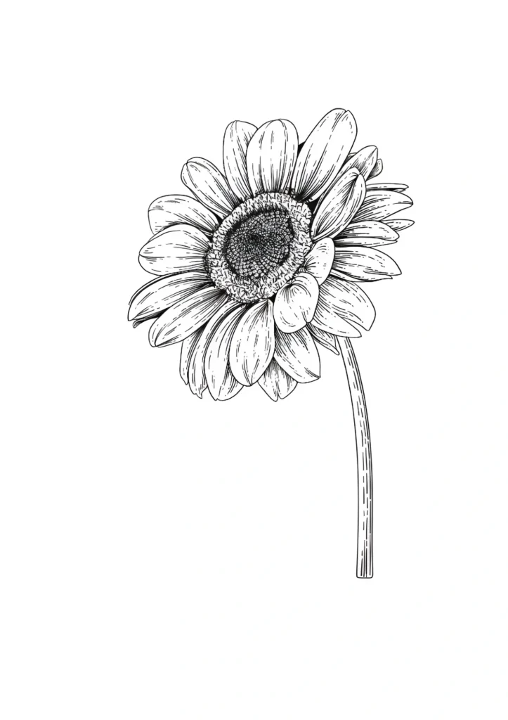  Sunflower Coloring Pages