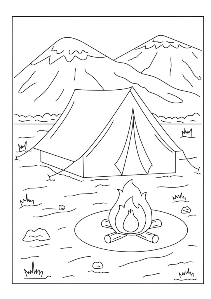 Camping Coloring Pages