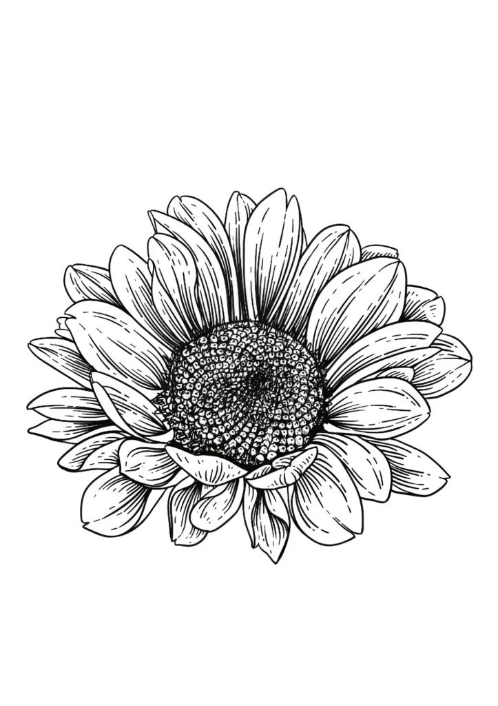  Sunflower Coloring Pages