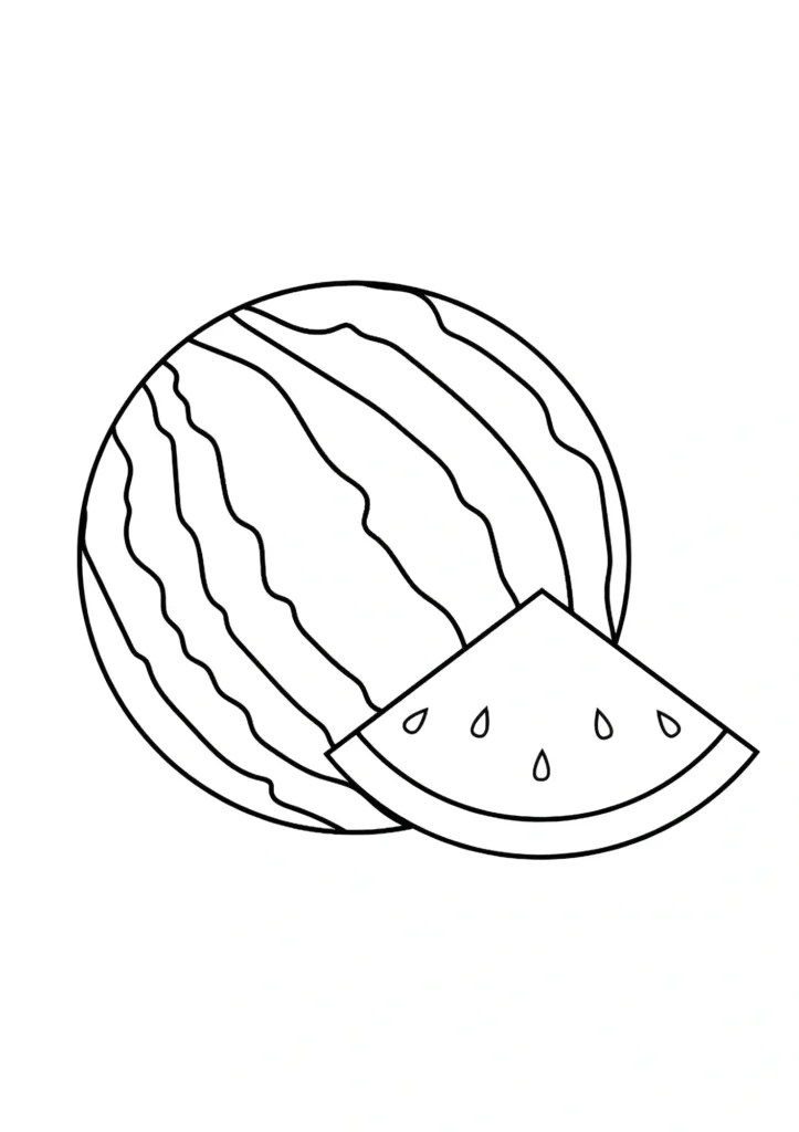 Watermelon Coloring Pages