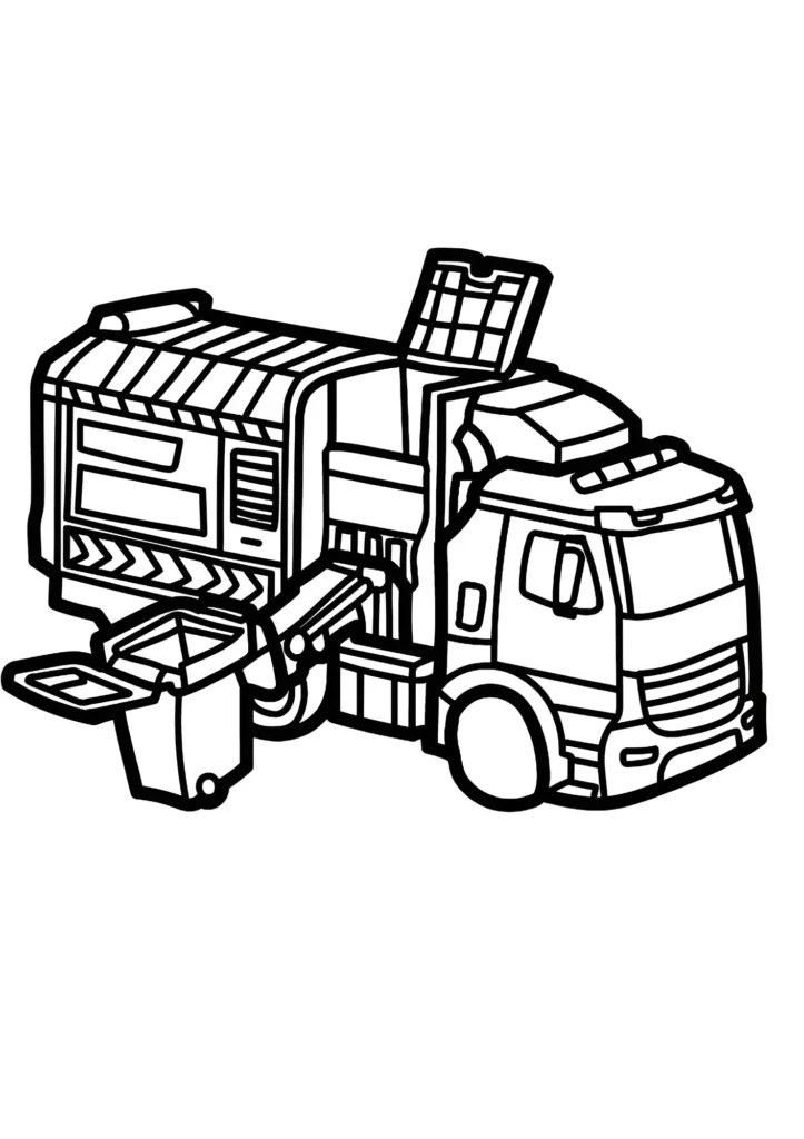 Garbage Truck Coloring Pages