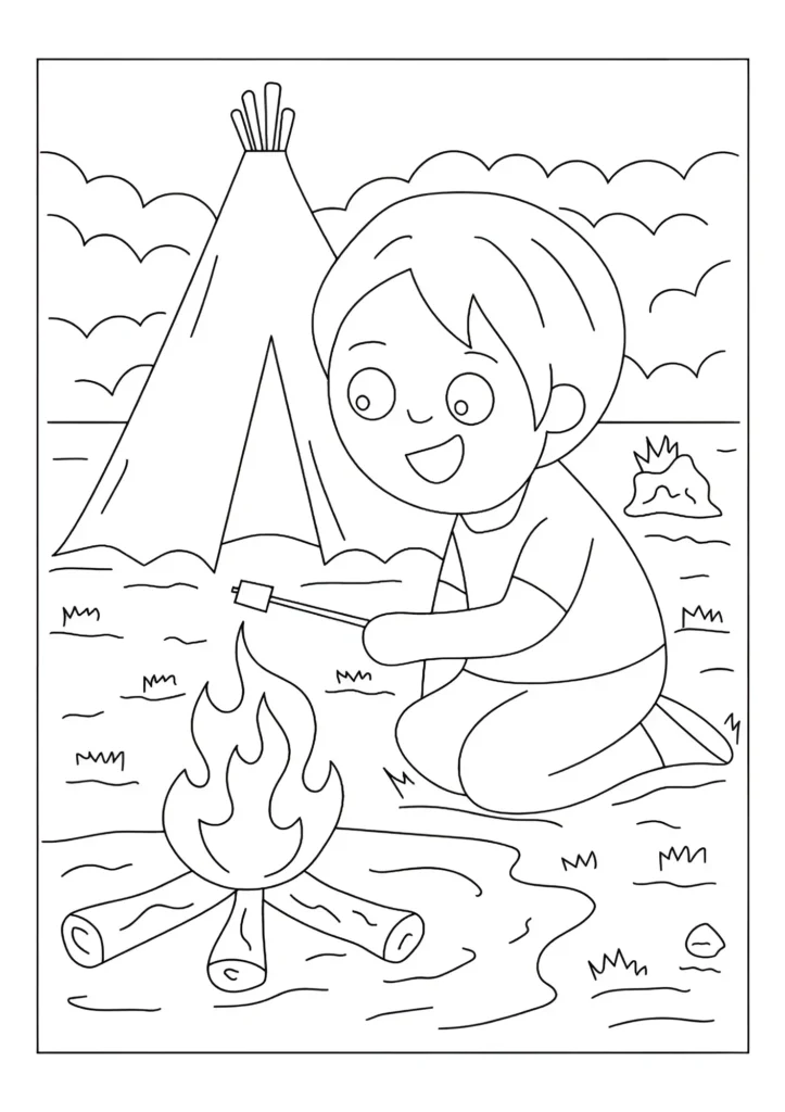 Camping Coloring Pages