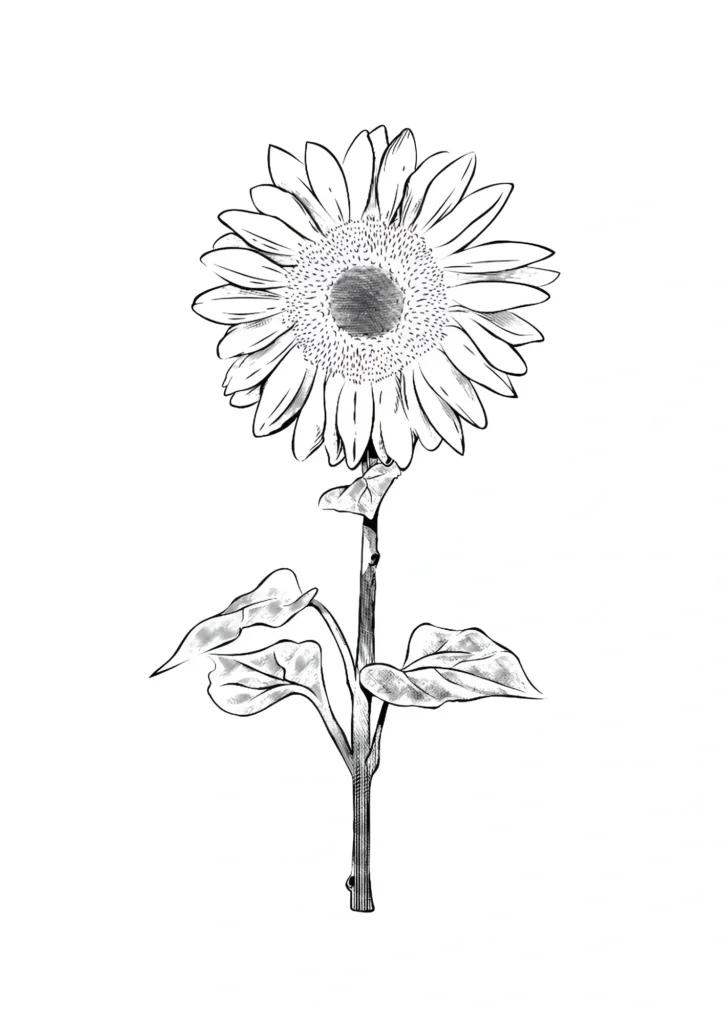  Sunflower Coloring Pages