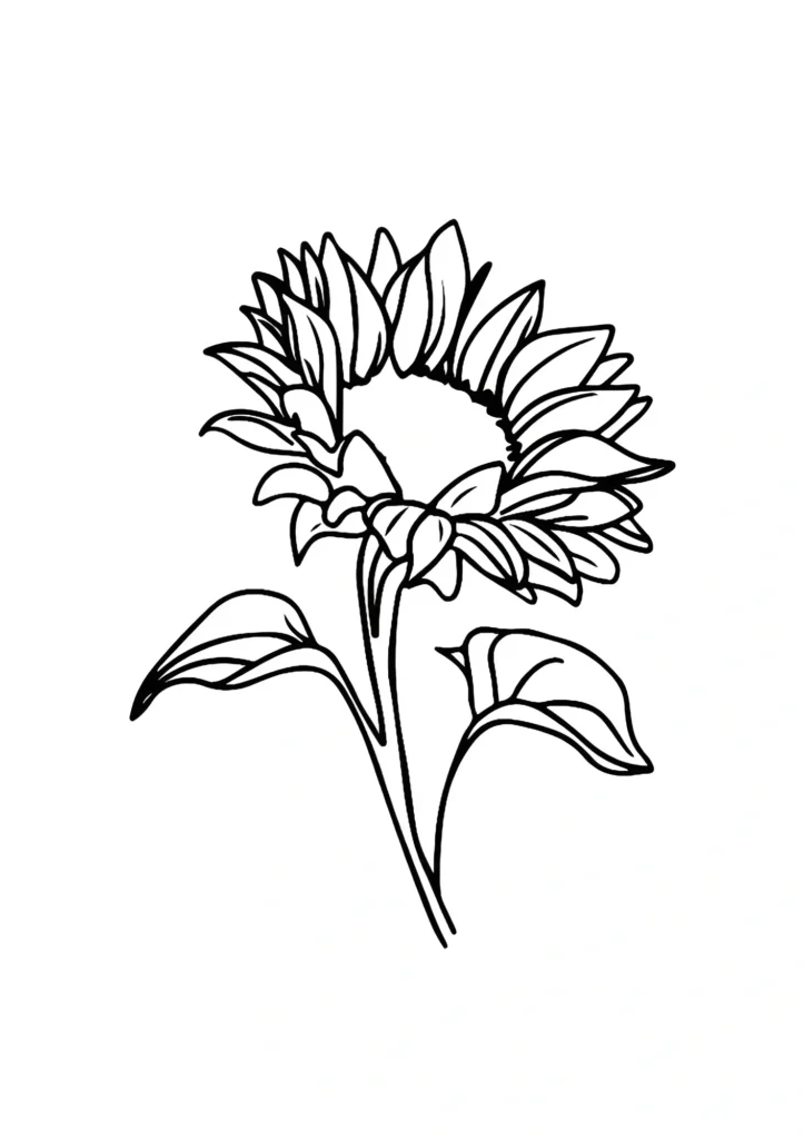  Sunflower Coloring Pages