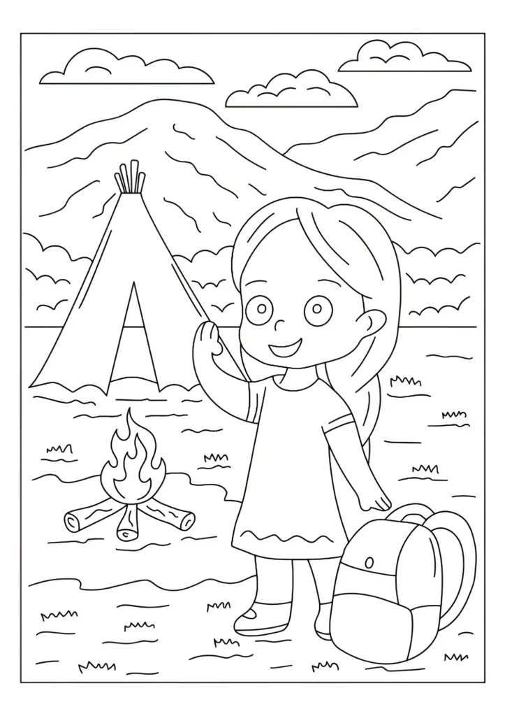 Camping Coloring Pages