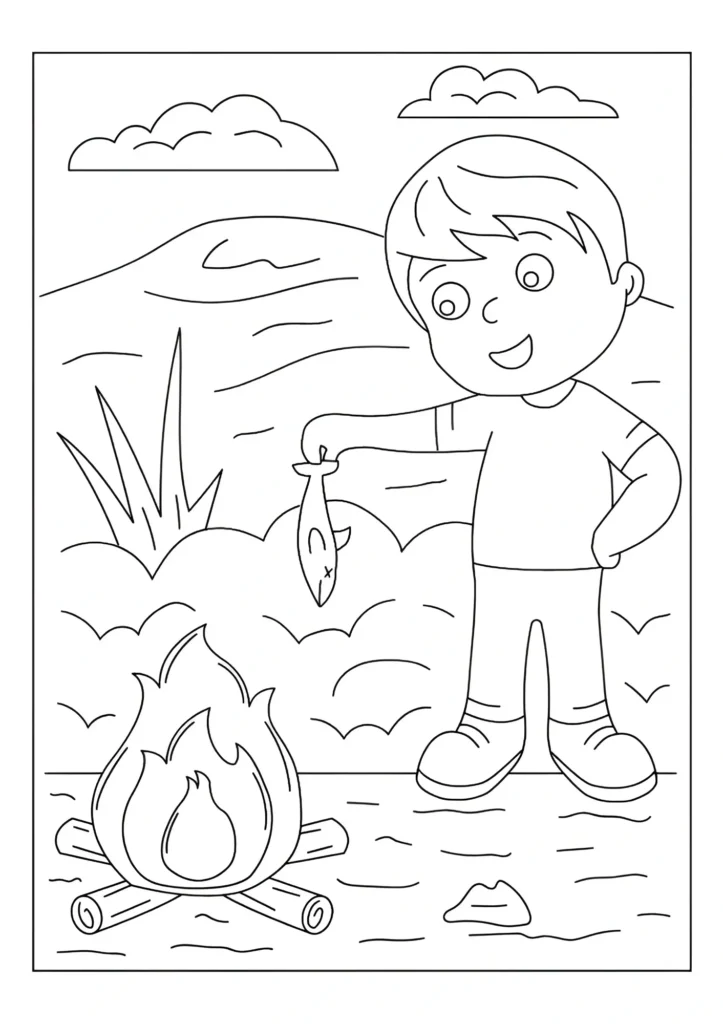 Camping Coloring Pages