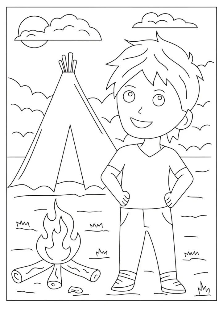 Camping Coloring Pages