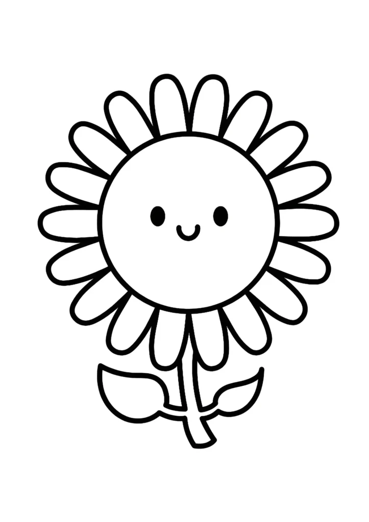  Sunflower Coloring Pages