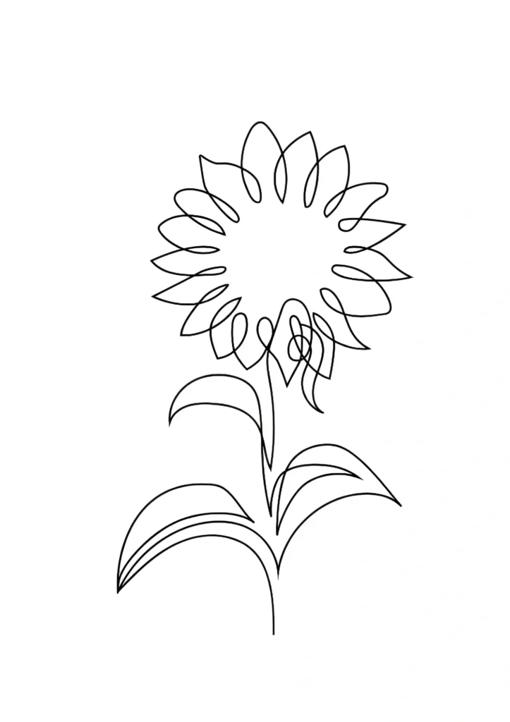  Sunflower Coloring Pages