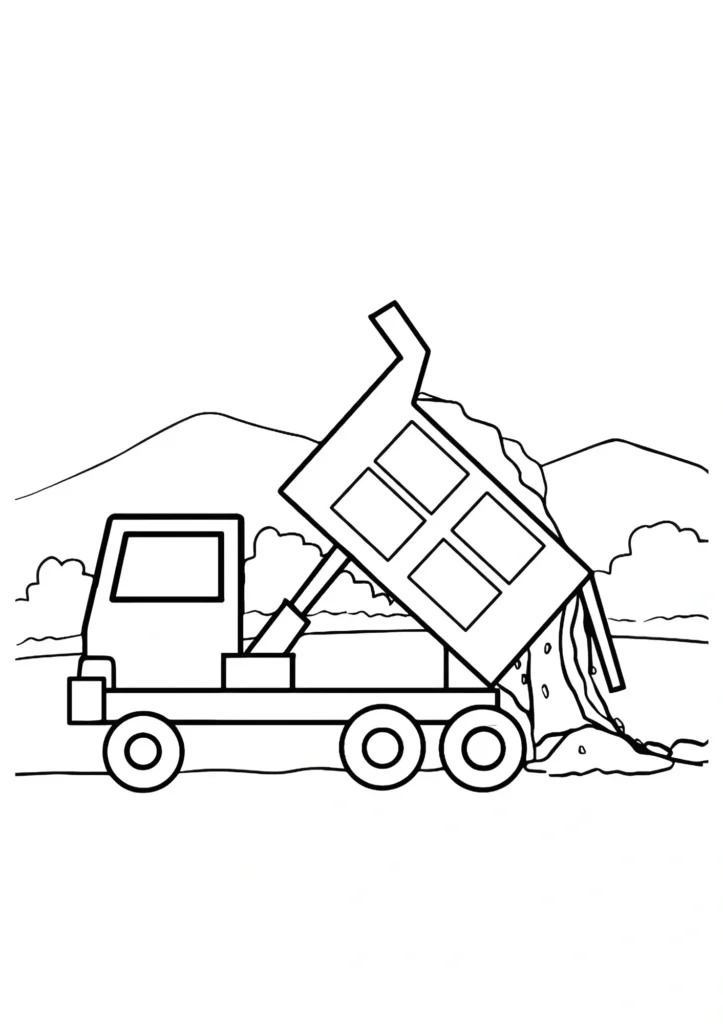 Garbage Truck Coloring Pages