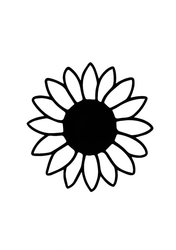  Sunflower Coloring Pages