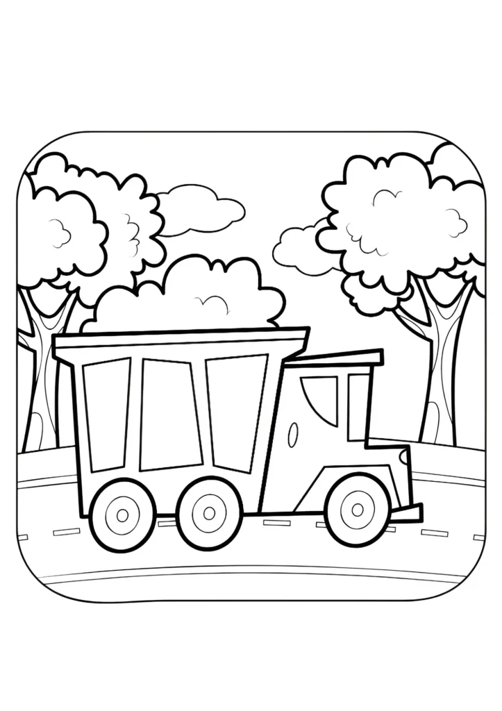 Garbage Truck Coloring Pages