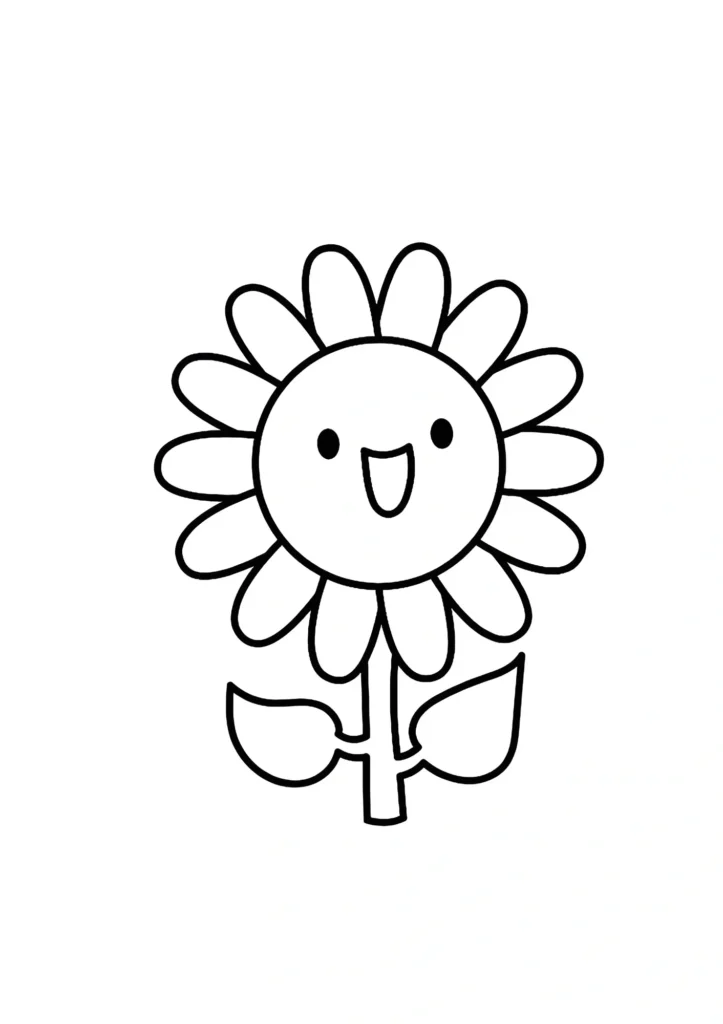  Sunflower Coloring Pages