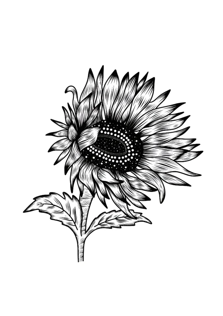  Sunflower Coloring Pages