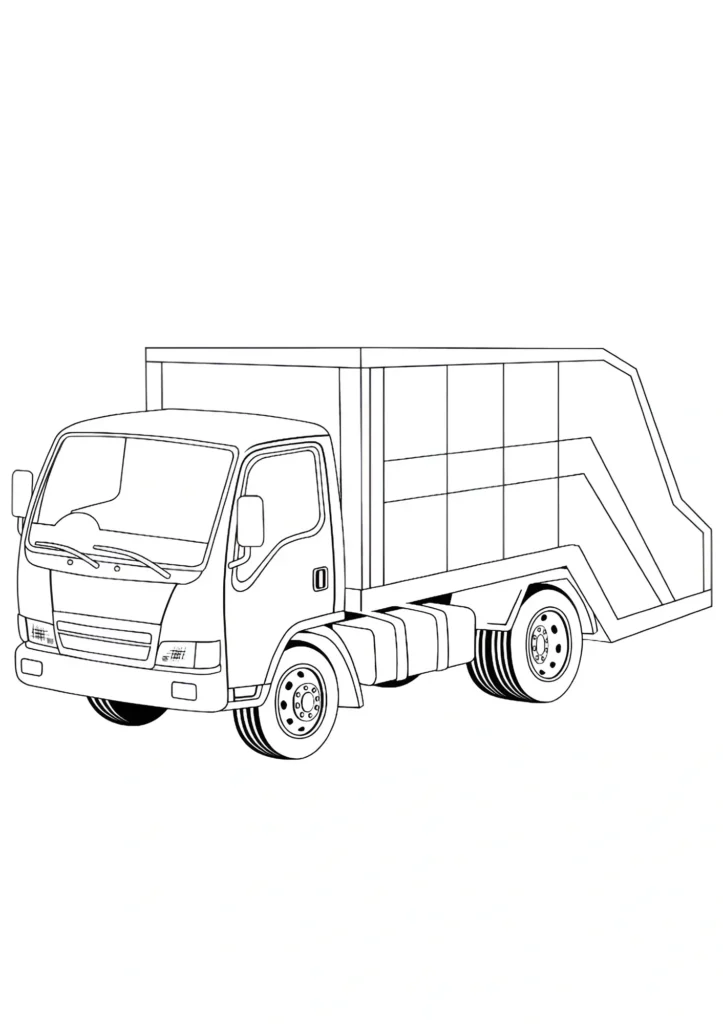 Garbage Truck Coloring Pages