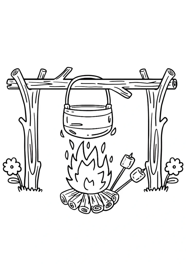 Camping Coloring Pages