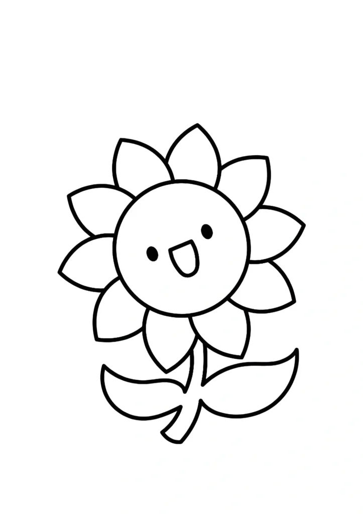  Sunflower Coloring Pages