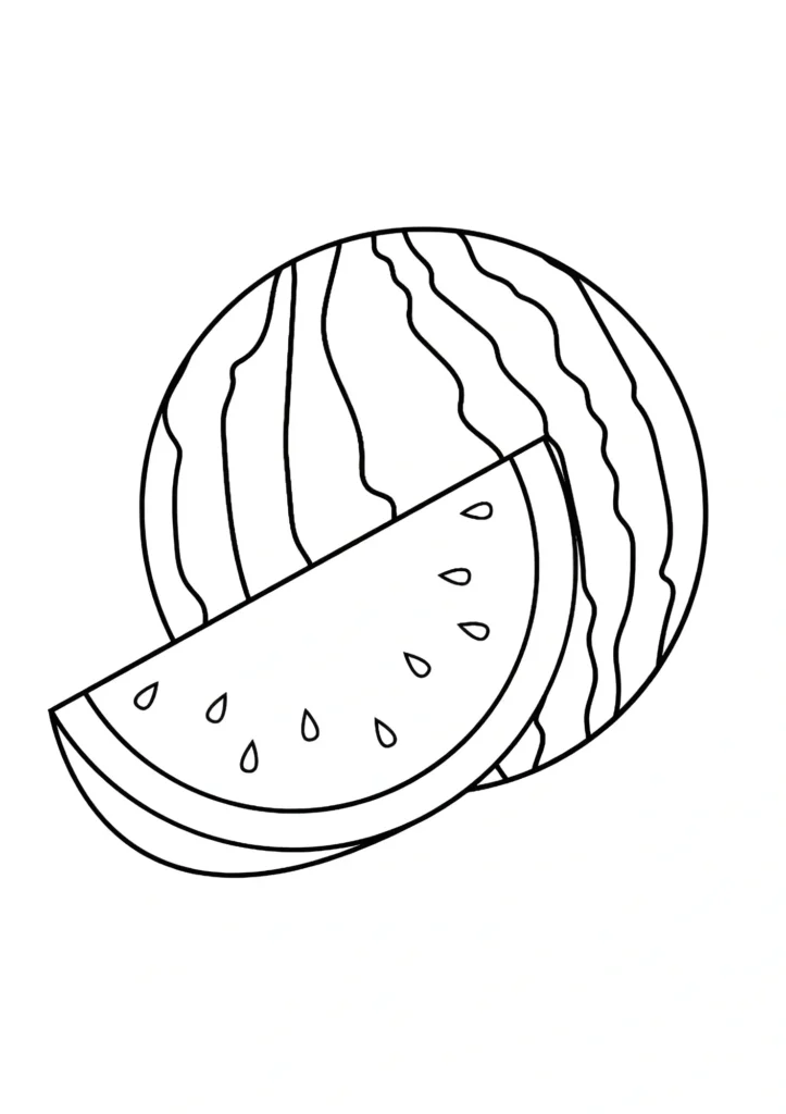 Watermelon Coloring Pages