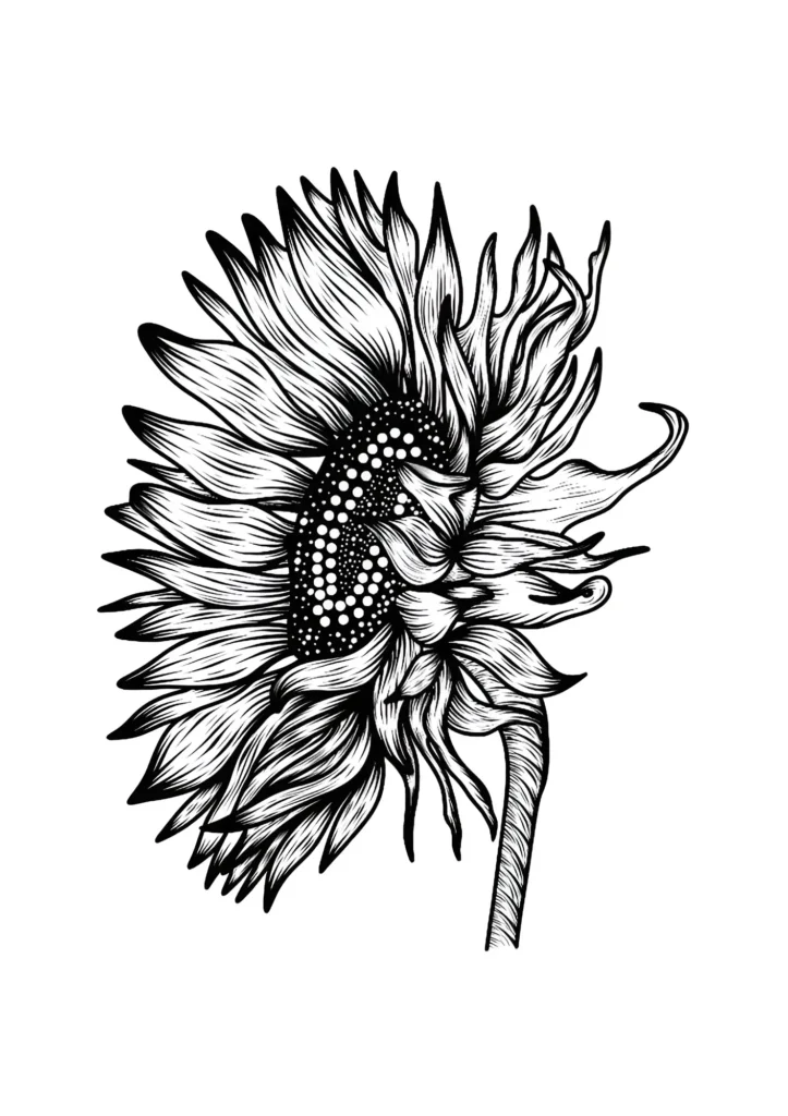  Sunflower Coloring Pages