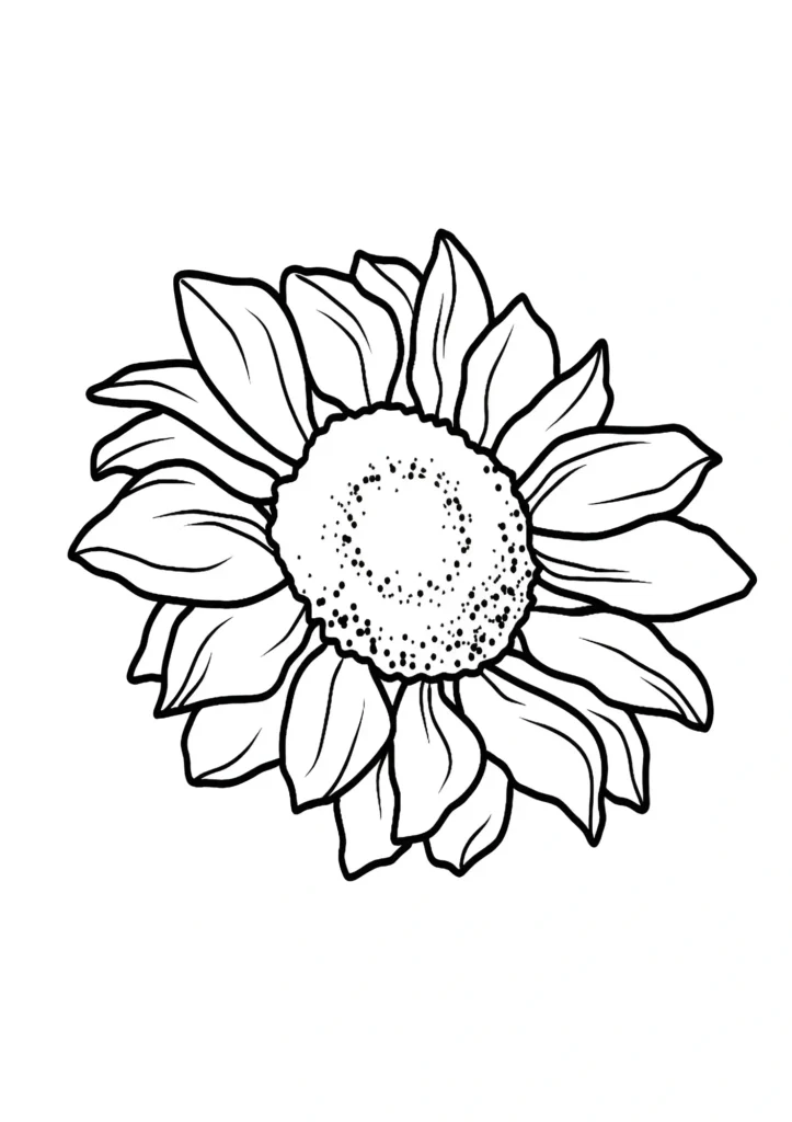  Sunflower Coloring Pages