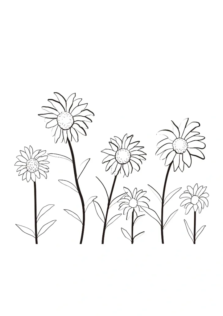  Sunflower Coloring Pages