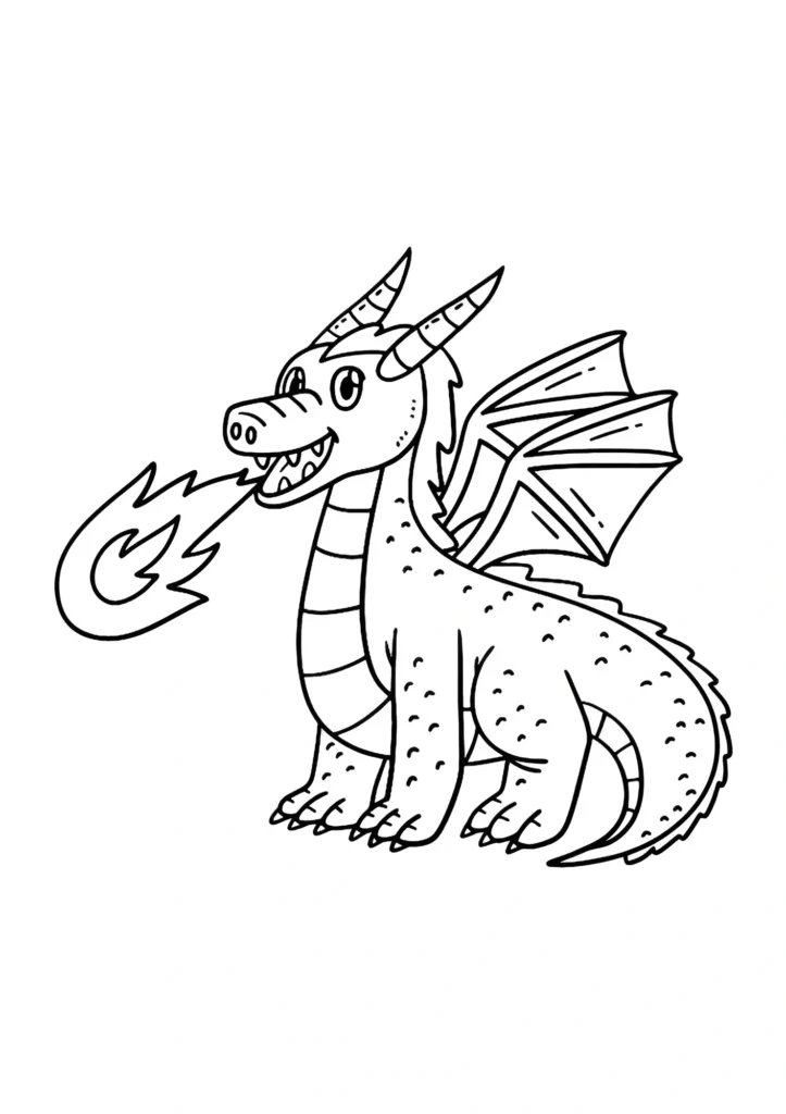 Cute Dragon Coloring Pages 