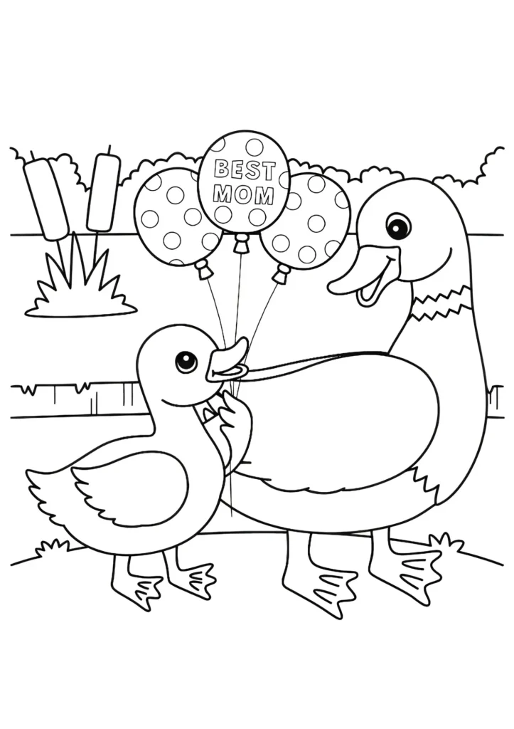 Duck Coloring Pages